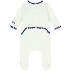 Baby Boys White & Navy Blue Logo Babygrows ( 2-Pack ), 1, hi-res